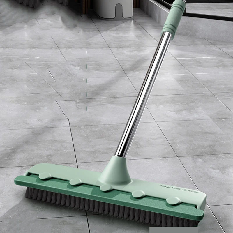 

Floor Scrub Brush 2 In 1 Garage Bathroom Wiper Stiff Bristle Window Squeegee Magic Broom Pool Mop Tub Tile Cleaner Brush