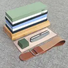Точильный камень, точилка для ножей, точилка для ножей, точилка для масла, шлифовальная точилка, зернистость 320, 600, 1000, 1500, 3000, 8000 с бамбуковыми базовыми комплектами