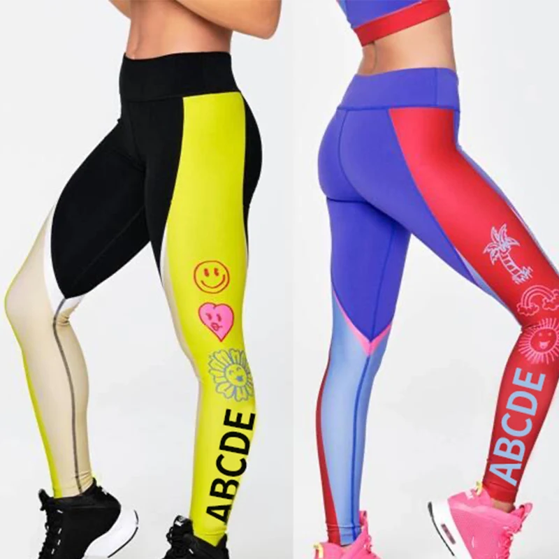 

ABCDE спортивные беговые танцевальные быстросохнущие эластичные леггинсы p0156