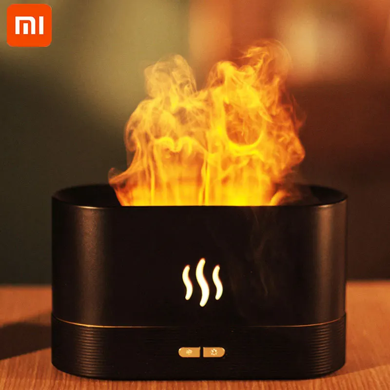 

XIAOMI USB simulazione fiamma Aroma diffusore umidificatore ultrasuoni freddo nebulizzatore Fogger Led olio essenziale fiamma la