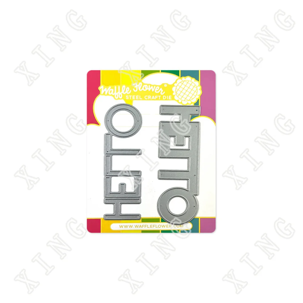 

Outlined Hello Hot Sale New Metal Cutting Dies Scrapbook Diary Decoration Stencil Embossing Template Diy Greeting Card Handmade