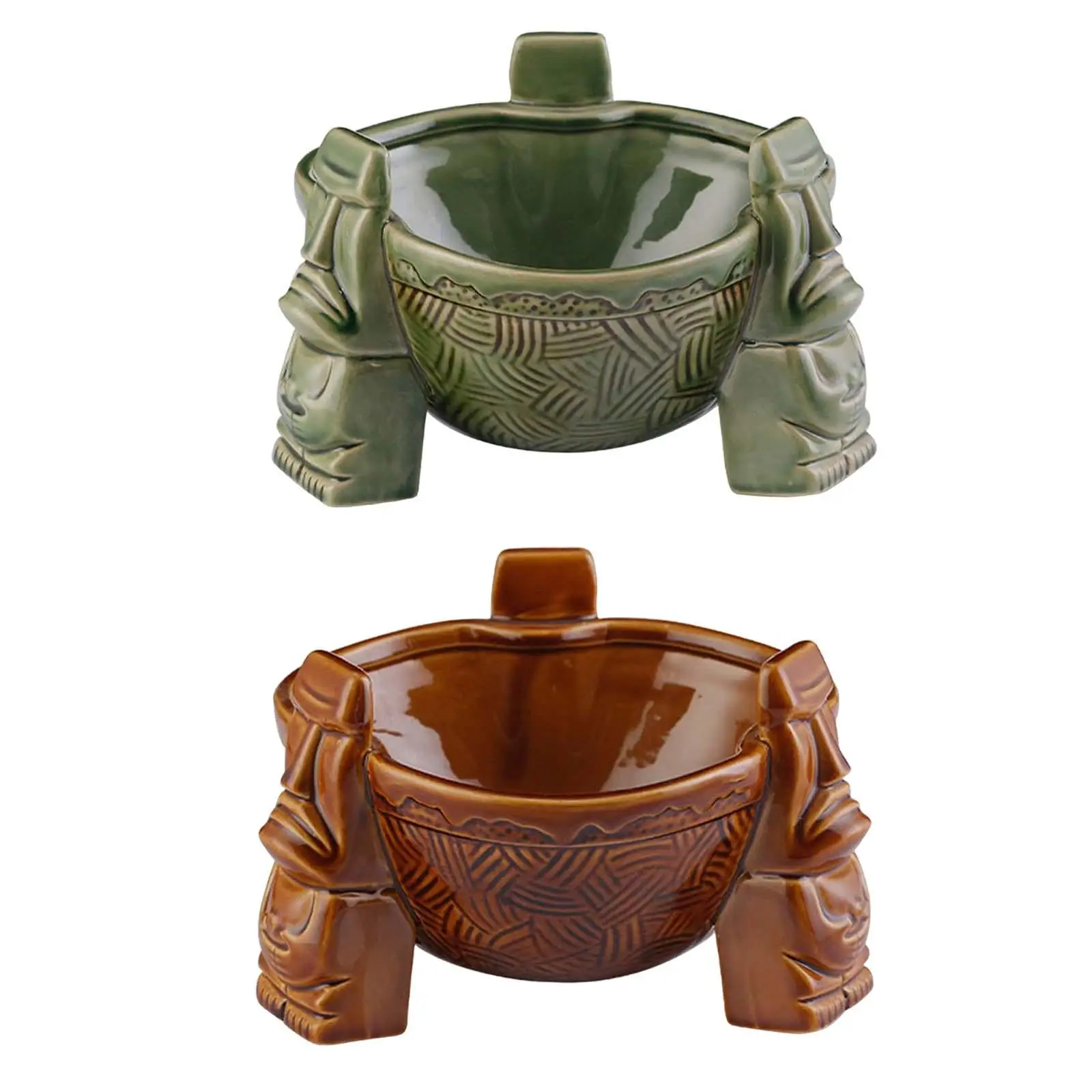 

1000ml Large Capacity Ceramic Punch Bowl Barware Hawaii Mugs Cocktail Cup Tiki Bowl for Cocktail Party Home Bar Restaurant