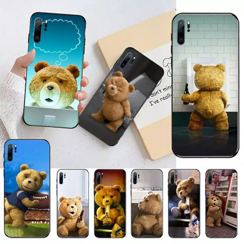 

Naughty Cute Bear Funny Mascot Phone Case For Huawei honor Mate 10 20 30 40 i 9 8 pro x Lite P smart 2019 Y5 2018 nova 5t