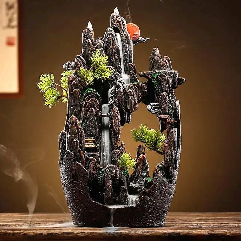 

Chinese Blackflow Incense Burner Modern Smoke Waterfall Scentsy Incense Burner Aesthetic Sandalwood Porta Incienso Decoration