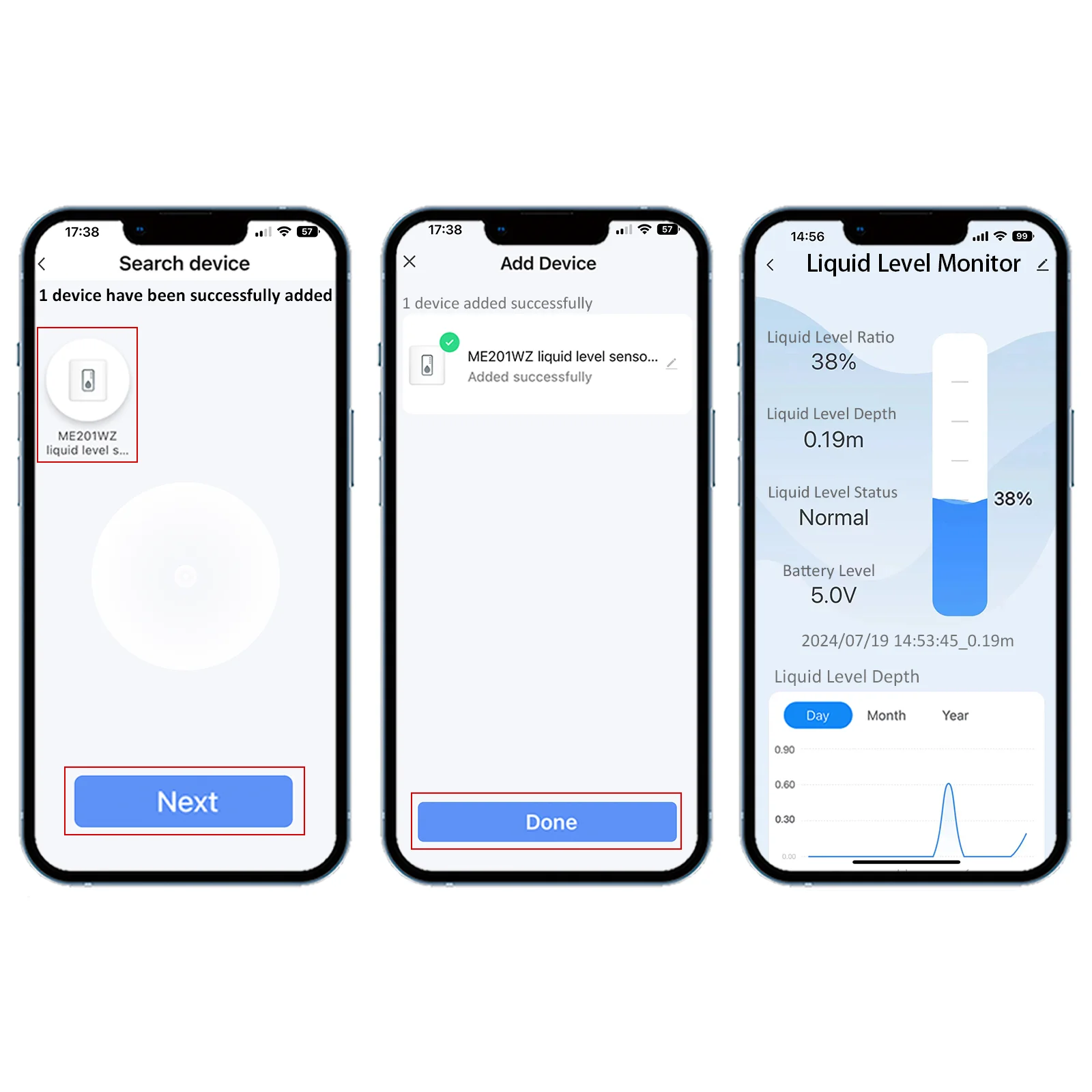 Беспроводной Zigbee Tuya детектор мобильного приложения вода топливо масло датчик