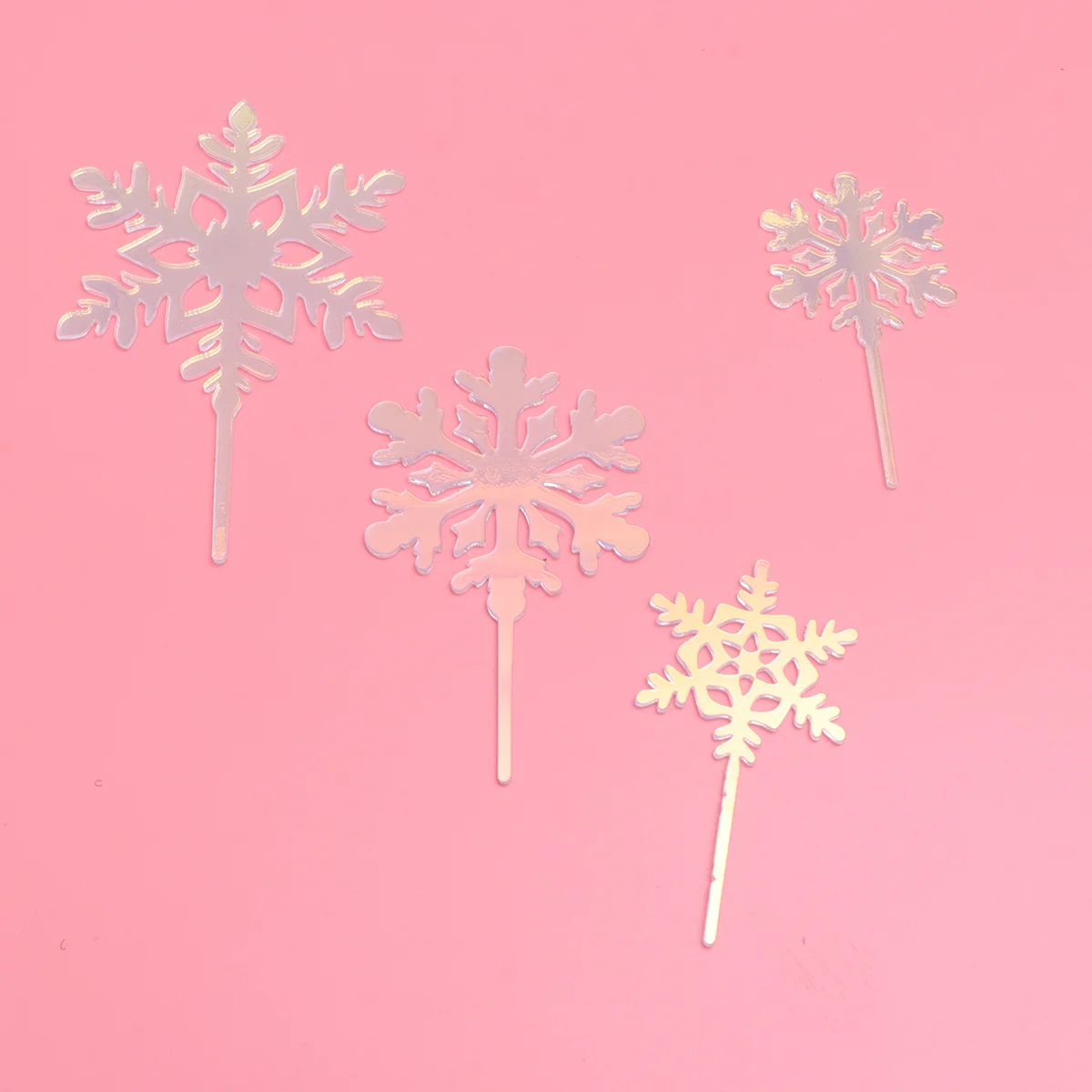 

12PCS Christmas Cake Decoration Snowflake Cupcake Cake Picks for Gathering Party