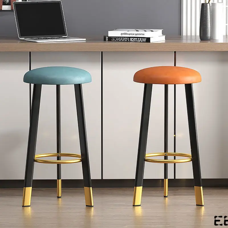 

70CM Bar Stool Modern Minimalist High Stool Cashier Counter Front Desk Light Luxury High Chair Nordic Home Bar Chair