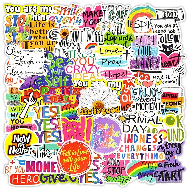 

50 шт., декоративные наклейки для ноутбука, телефона