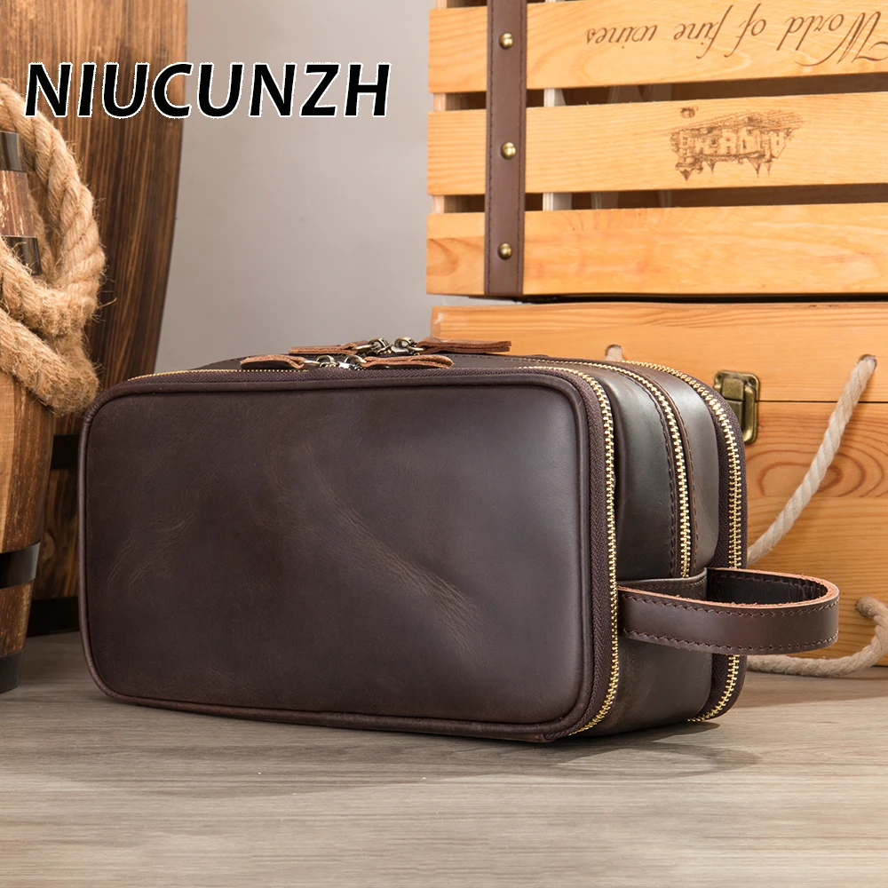 

Сумка-Органайзер мужская из натуральной кожи, большой вместимости