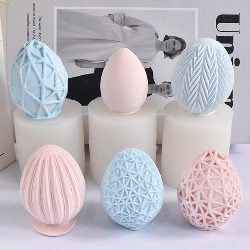 

Силиконовая 3D форма в виде яйца и свечи, форма «сделай сам» для мусса, шоколада, торта, инструмент для выпечки, форма для пасхальных яиц из смолы в виде свечи, украшение для дома