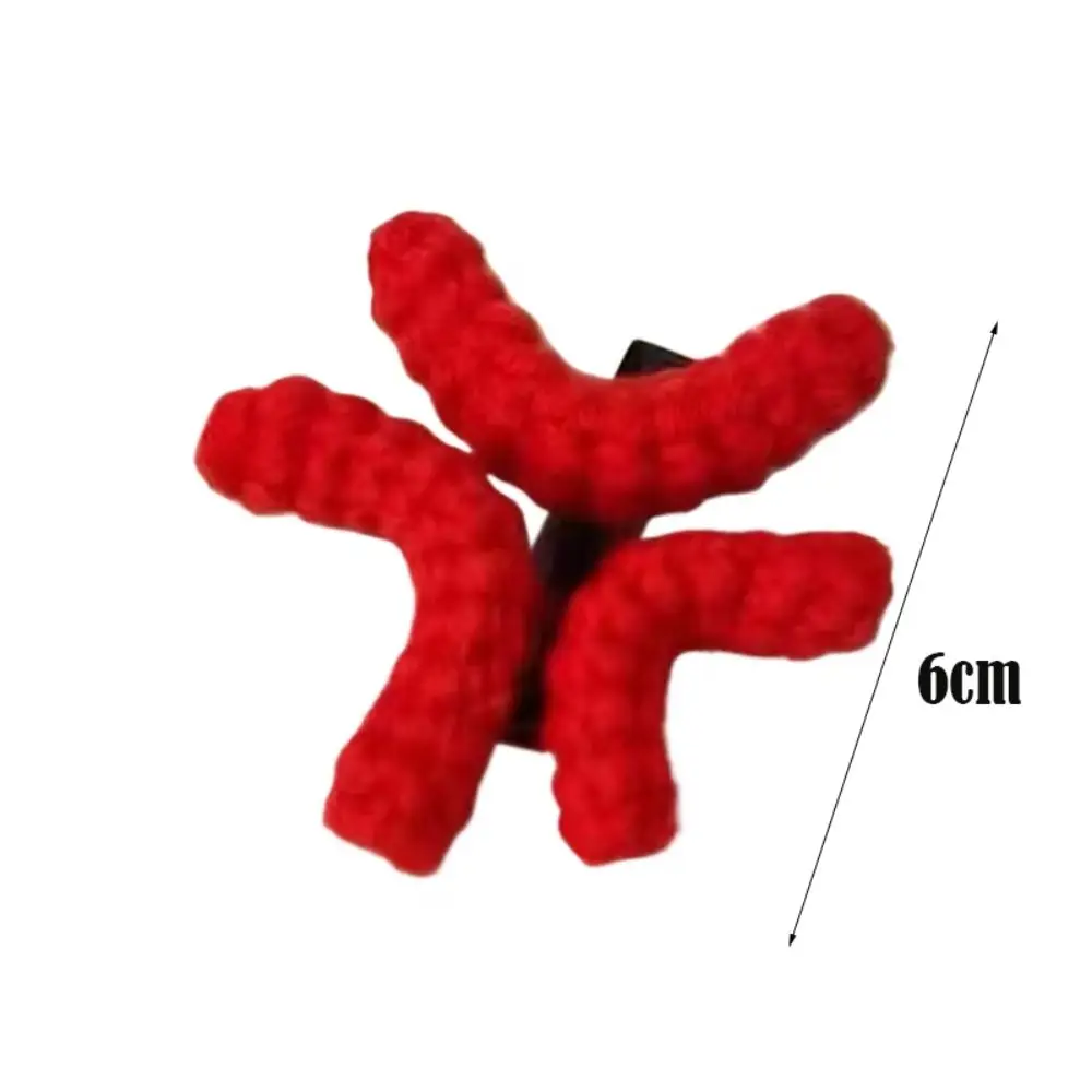 Забавные заколки для волос ручной работы вязаные Angry Expression боковой зажим женщин