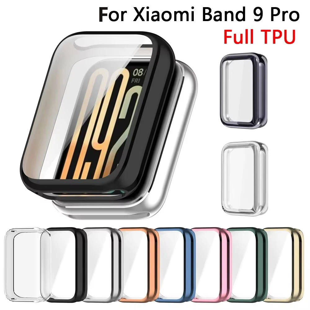 Фото Полный чехол для Xiaomi Mi Band 9 Pro, умный мягкий универсальный защитный чехол из ТПУ, чехол-бампер для Xiaomi Mi Band 9 Pro, аксессуары №1