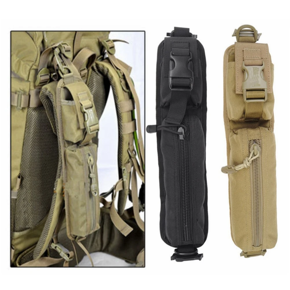 Tactical Backpack Shoulder Strap Sundries Pouch Molle Key Flashlight Pouch Outdoor Camping Hunting EDC Tool Bag