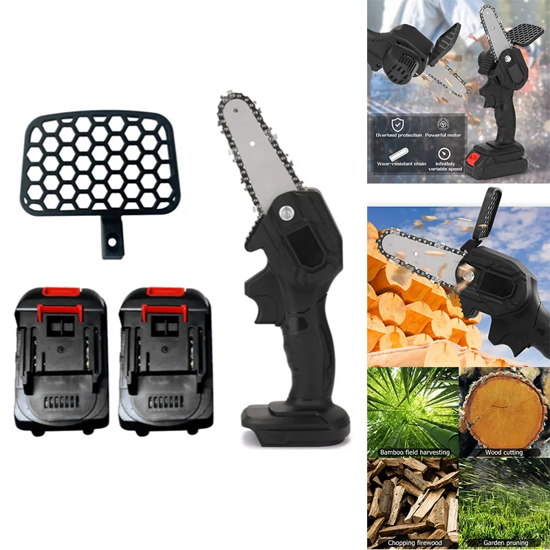 

Электрическая пила 21 в, бензопила 4 дюйма, миниатюрная цепная пила для обрезки, перезаряжаемая пила для резки сада, деревообработки, электро...