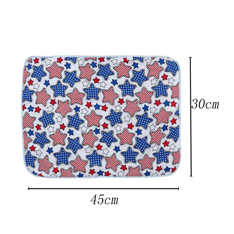 30*45cm Cartoon Newborn Baby Waterproof Nappy Changing Pads Portable Washable Baby Printed Nappy Diaper Changing Mat Mattress images - 6
