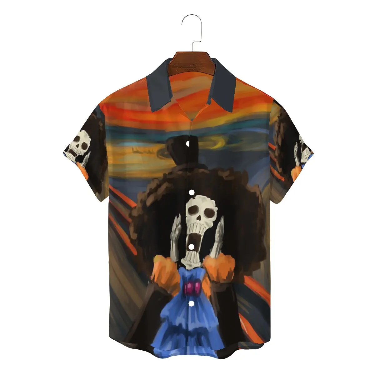 

One Piece Monkey D. Luffy 3D Shirt Scream Soul King Brook Yo hohoho Elegant Shirts Leisure Men Clothing New Design Trendy