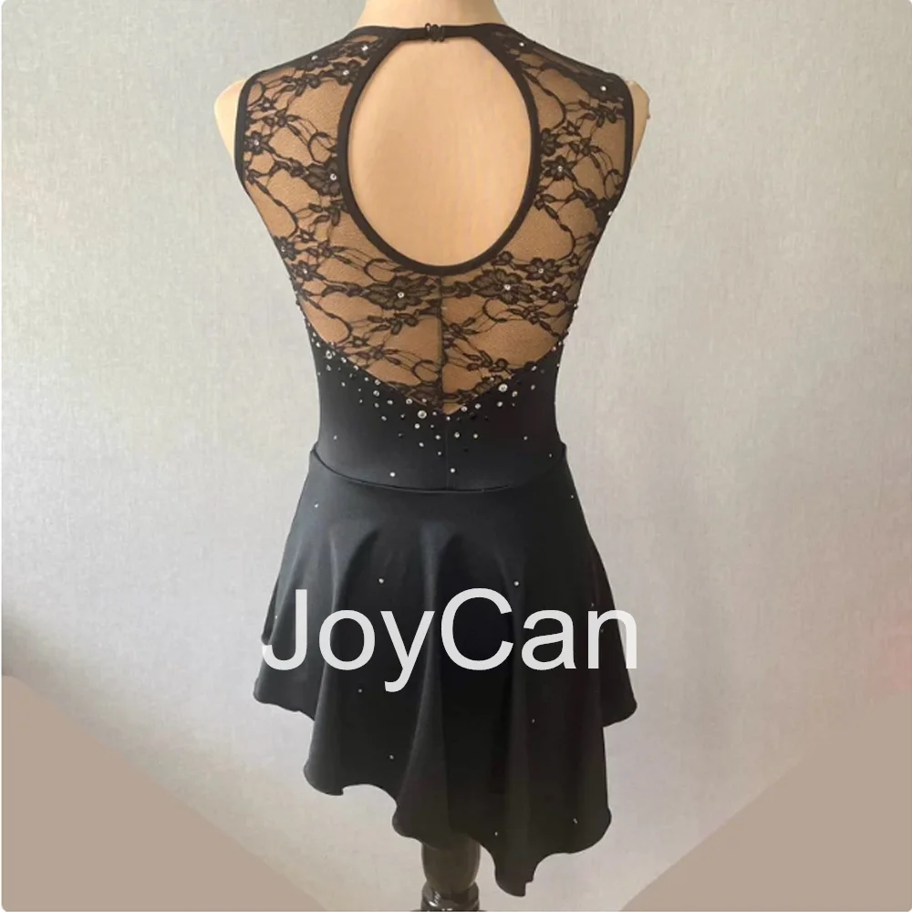 Платье для катания на коньках JoyCan стрейчевая танцевальная одежда из черного