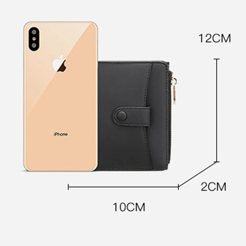 MashaLanti Women Wallet Vintage Luxury Small Mini Card Holder with Coin Pocket Zipper Short Female Purse