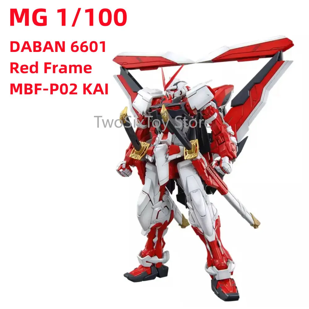 

Daban 6601 assembled Model Astray Red Frame MBF-P02 KAI MG 1/100 Japanese anime robots Kits PVC Action Figures kids toys gifts