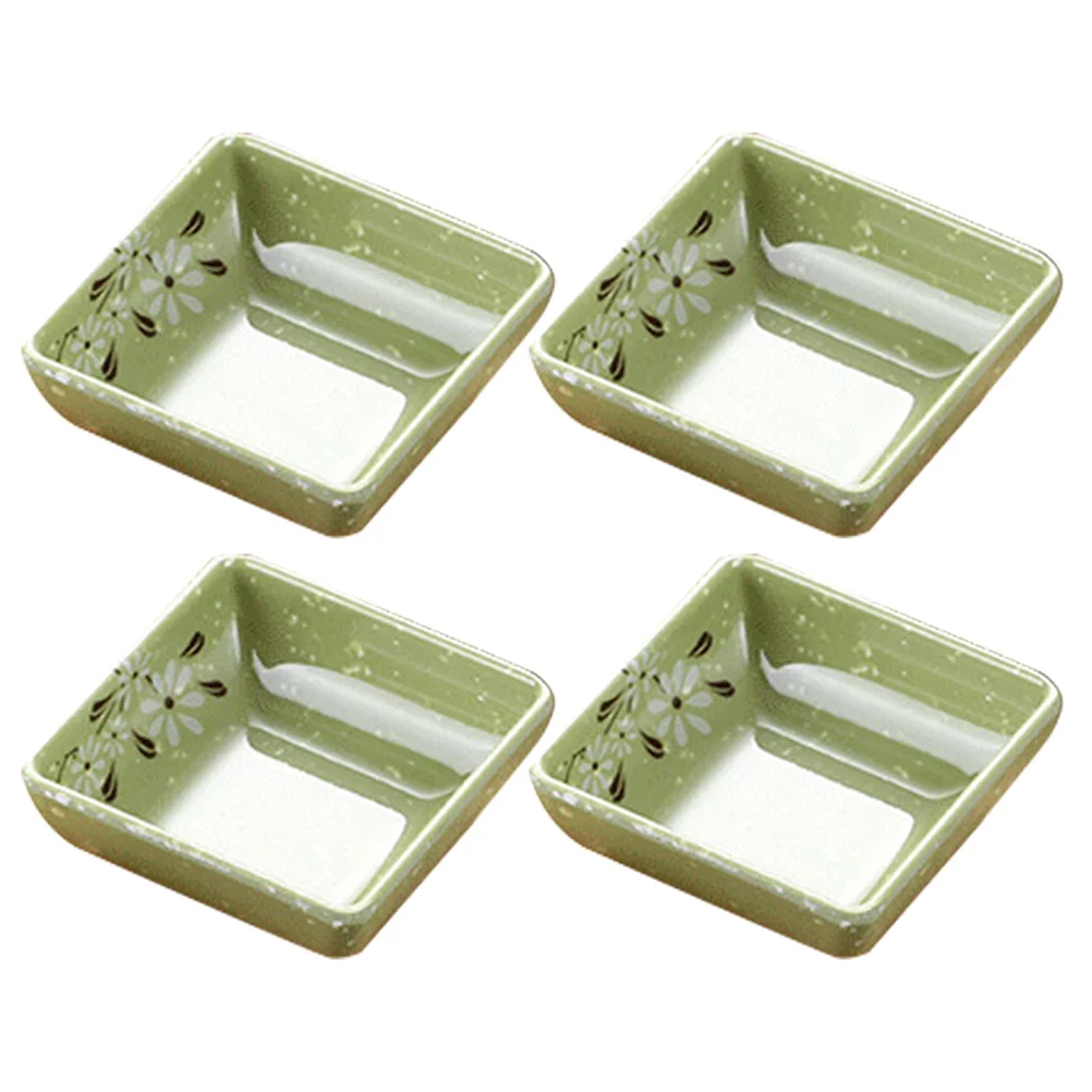 

4 Pcs Melamine Seasoning Plates Small Sauce Dishes Sauce Plates Soy Sauce Dishes