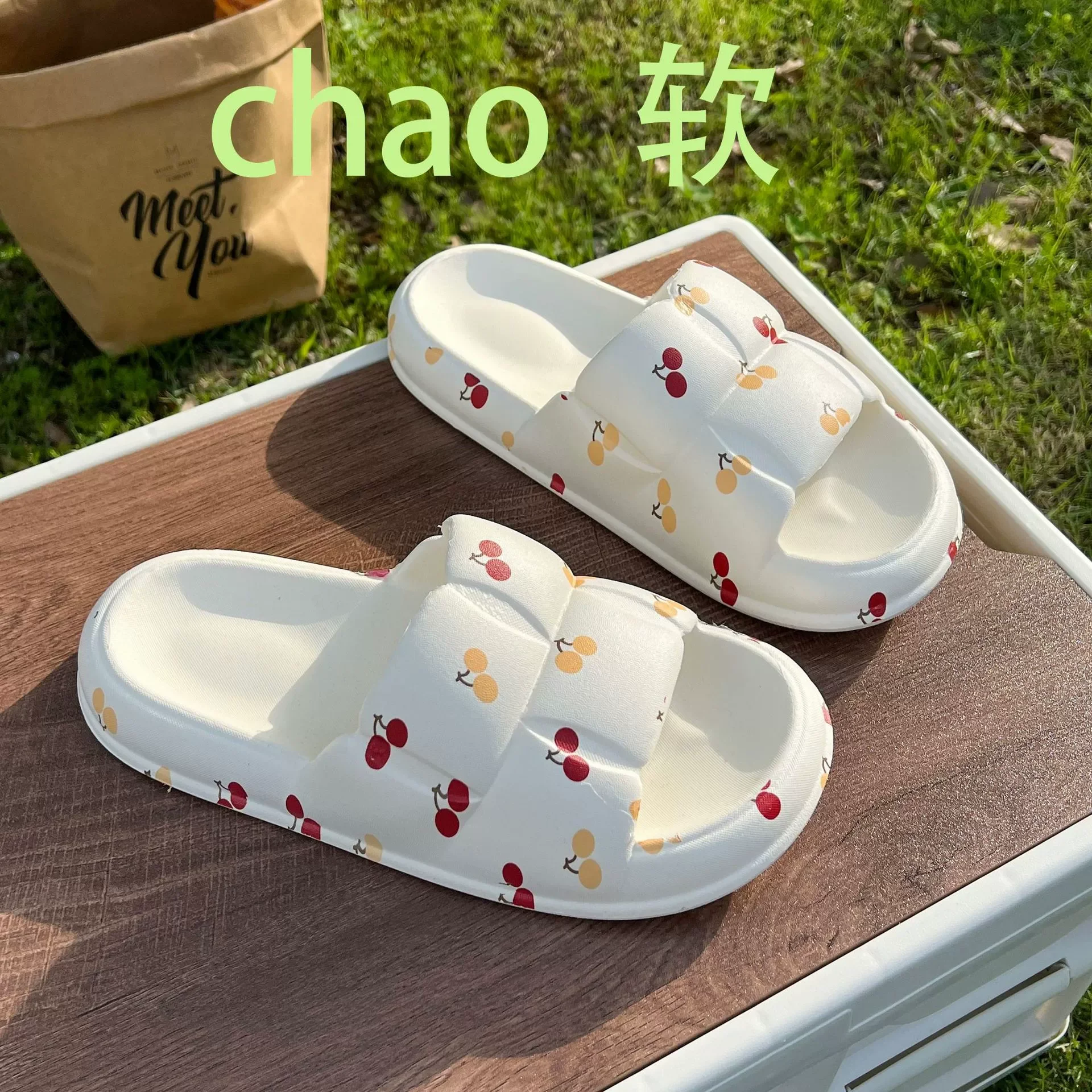 2022 Summer Women Slippers Fashion Girlish Heart Thick Soft Sole Bathroom Indoor Outdoor Beach Slides Woman Non-slip Sandals