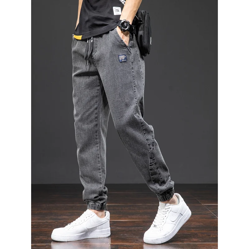 Summer Black Blue Cargo Jeans Men Streetwear Denim Jogger Pants Men Baggy Harem Jean Trousers Plus Size 6XL 7XL 8XL