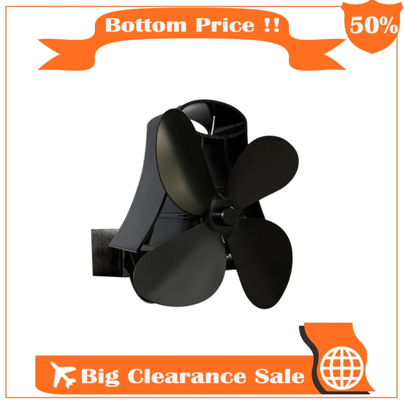 

4 Blades Efficient Heat Distribution Winter Household Modern Living Room Warm Heat Powered Aluminum Burner Energy Saving