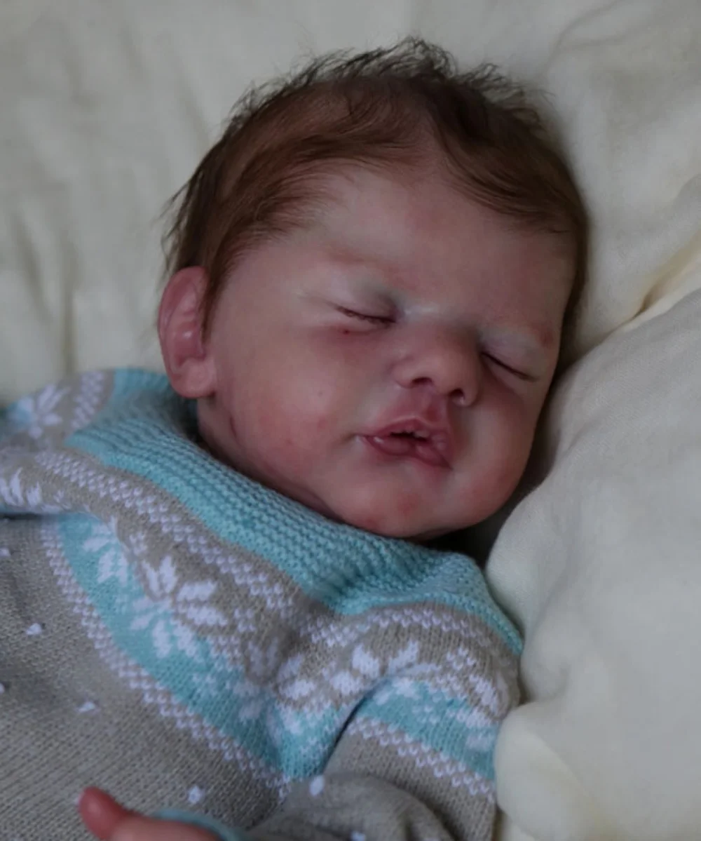 Набор Кукол реборн 19 дюймов популярный Милая Спящая Детская кукла-Сэм мягкие на