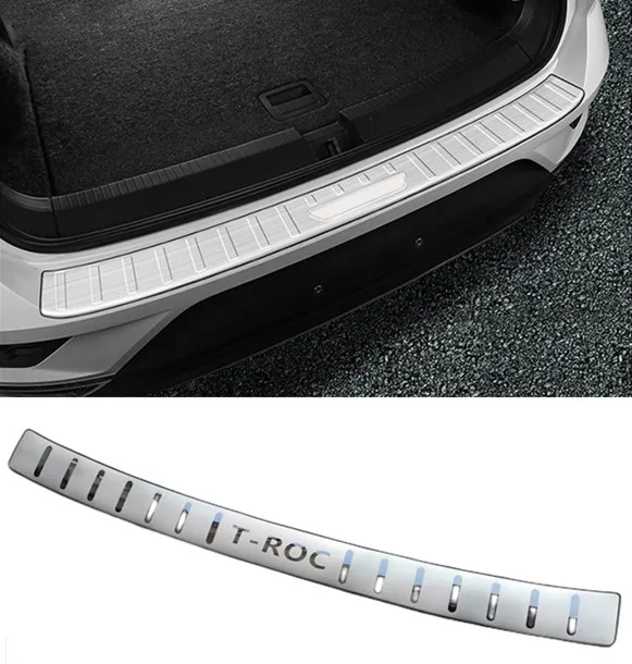 For Volkswagen T-ROC 2017-2023 stainless steel car trunk threshold guard plate Welcome pedal anti-scratch car accessories