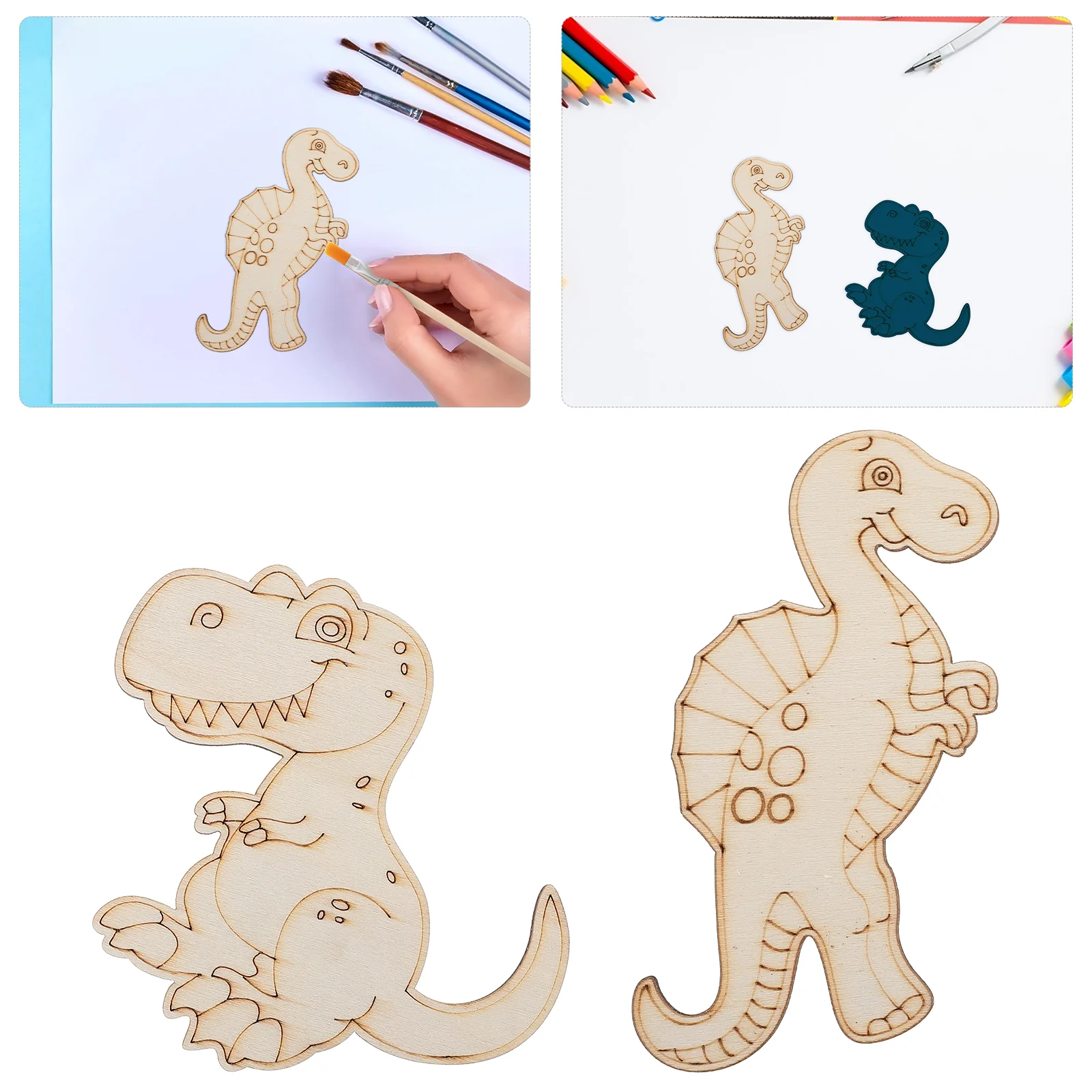 

20pcs Wood Slices Design Wood Chips DIY Graffiti Chips