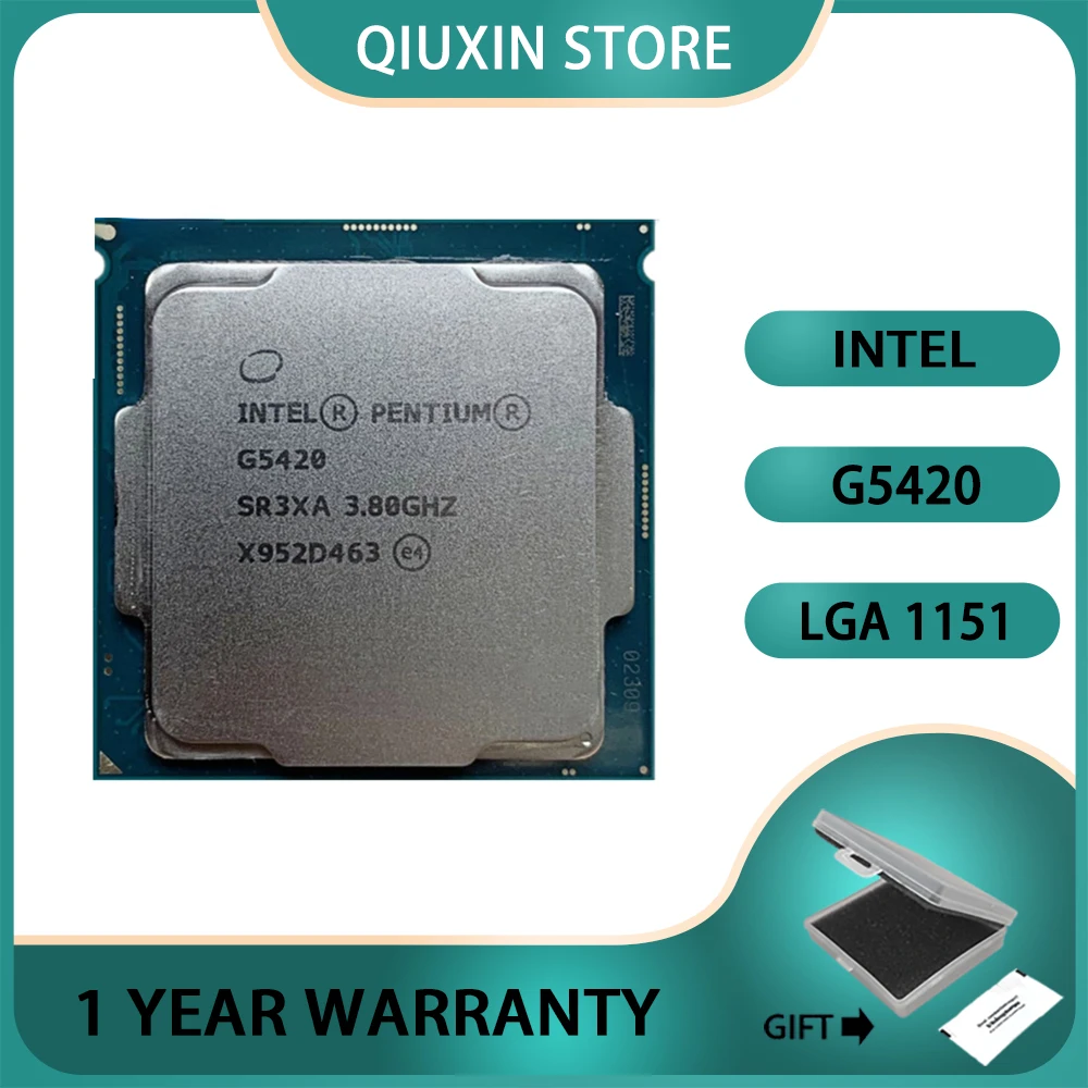 Intel Pentium G5420 Processor 4M 54W 58W CPU 3.8 GHz Dual-Core Quad-Thread   LGA 1151