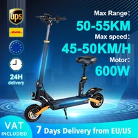 electric scooter motor 600w speed 50kmh folding e scooter 9 inch off road tires scooter for adults 18650 high power battery