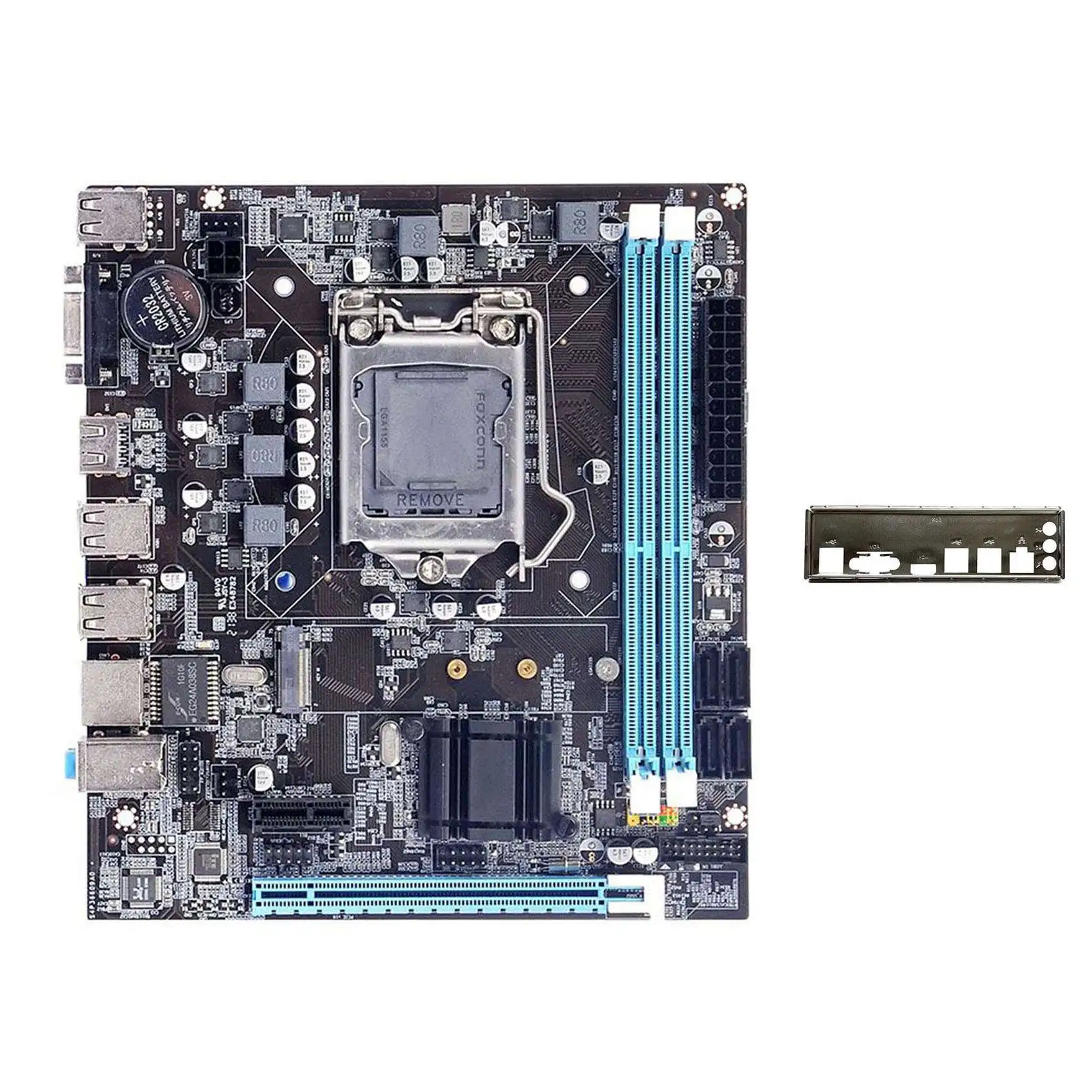 

H61 Motherboard+Baffle LGA1155 M.2 NVME Support 2XDDR3 RAM PCIE 16X for Office for PUBG CF LOL Gaming Motherboard