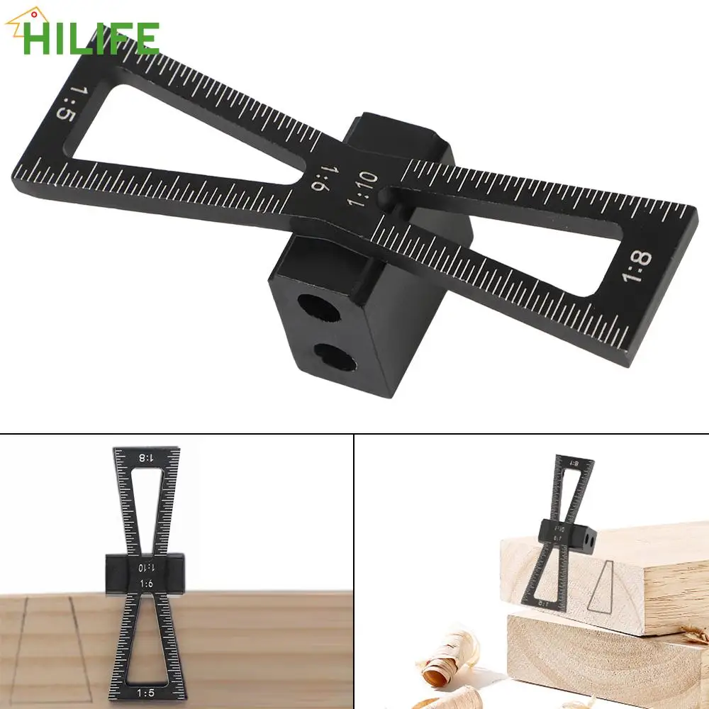 

Dovetail Guide Tools Dovetail Marking Template 1:5 & 1:8 Aluminum Alloy Woodworking Dovetail Marker Wood Joint Gauge