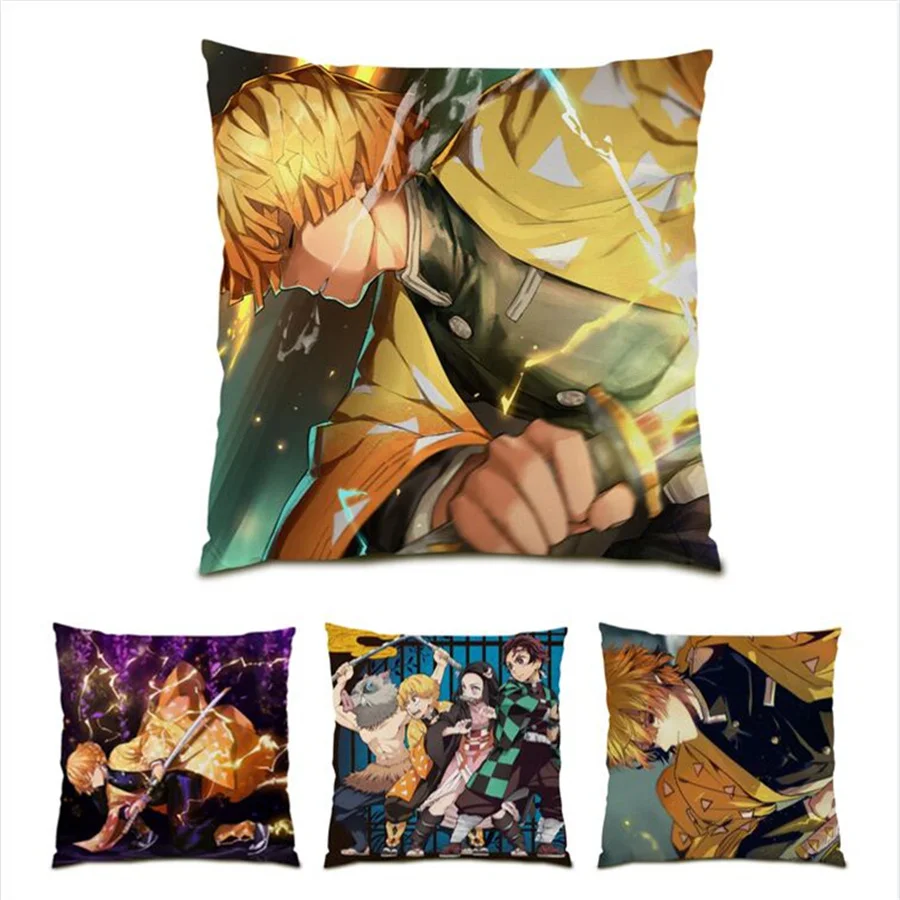

Home New Year Cushion Cover 45x45 Cushions Covers Velvet Living Room Decoration Polyester Linen Pillowcase Sleeping Anime E0284