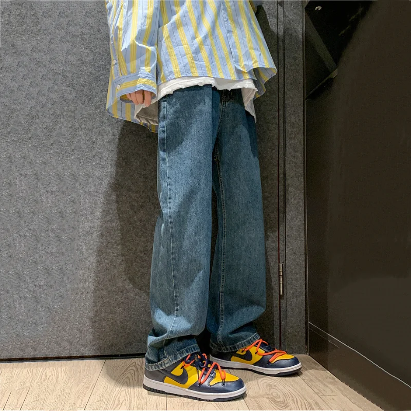 New Men's Loose Distressed Jeans Fashion Hip Hop Street Casual Denim Slim Pants Men's Trousers Trend Street Men's Clothing JEANS