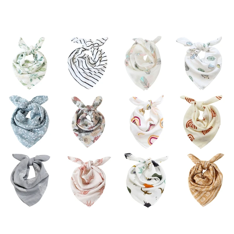 

Muslin Squares Bamboo Cotton Swaddle Blanket Saliva Towel Burp Clothes for Newborn Baby Plaid Newborn Cloth 60x60cm