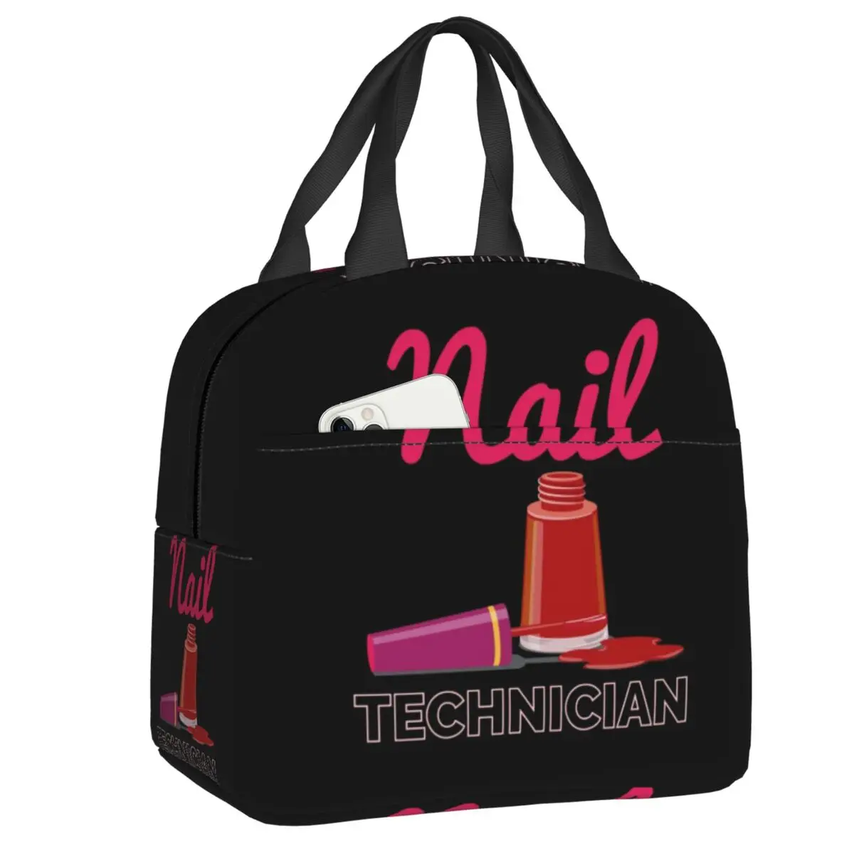 

Custom Technician Nail Polish Lunch Bag Women Cooler Thermal Insulated Lunch Box for Adult Office