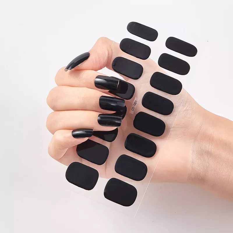 

Full Cover Nail Stickers Designer Nail Decals Pure Solid Color Nail Decoration Nails Sticker Designer Creative Shiny