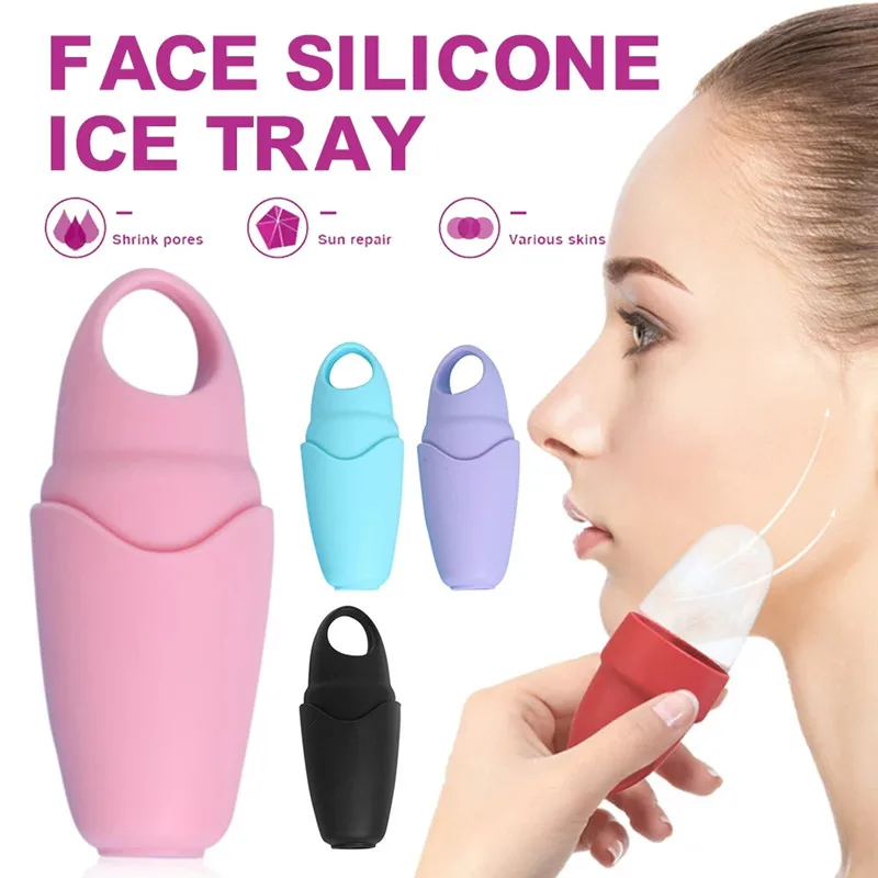 

4Colors Silicone Ice Ball Face Massager Shrink Pores Roller Cold Therapy Reusable Freezable Ice Cup Reducing Edema For Face Body