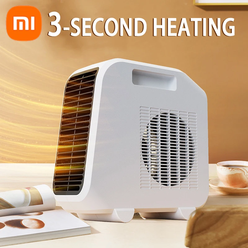 

New Mini Electric Heater PTC Ceramic Heating Warm Air Blower Safe Portable Desktop Fan Heater Home Office Bass Noise Reduction