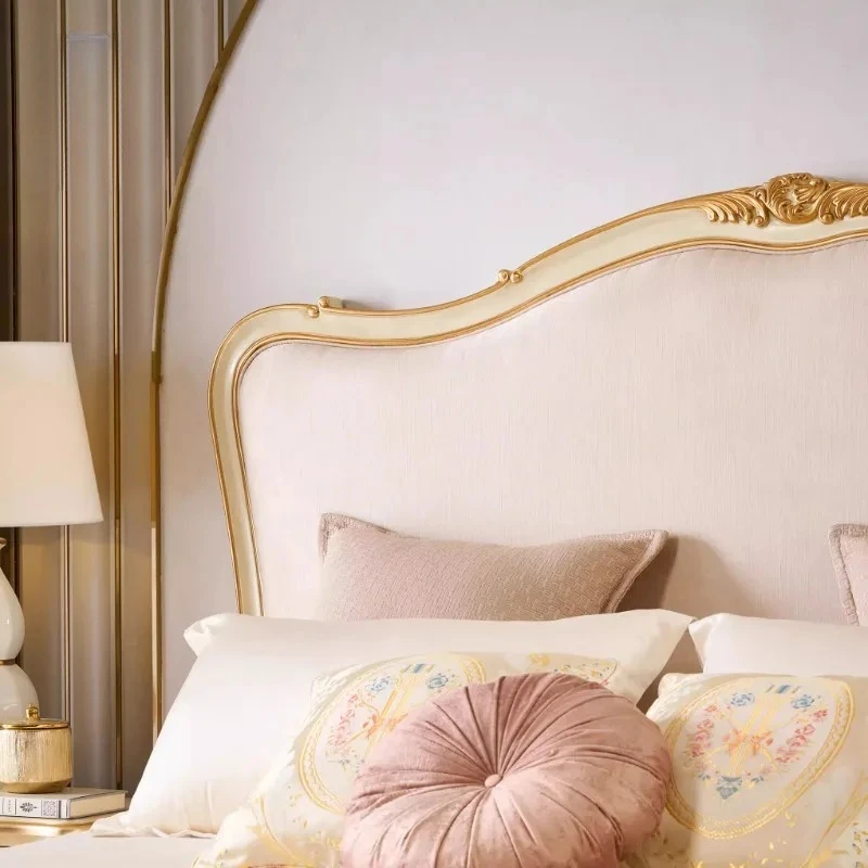 Фото Двуспальная кровать King Size для спальни, роскошная, современная, напольная, деревянная, экономящая пространство, мягкая, удобная, уникальная мебель №4