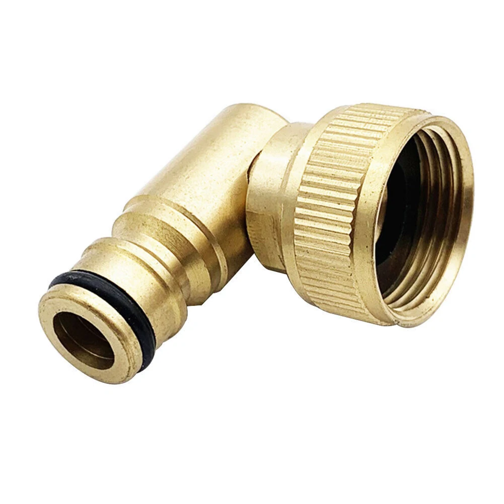 

Brass Hose Adapter 3/4 BSPF Threaded Tap Connector 90 Degree Nipple Quick Connect Garden Hose Fittings For Watering Irrigation