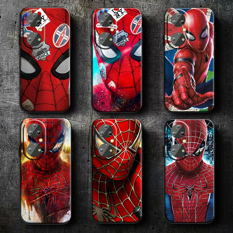 

Spiderman iron Man Marvel For Huawei P50 P40 P30 P20 Lite 5G Nova Plus 9 SE Pro 5T Y9S Y9 Prime Y6 Balck TPU Phone Case