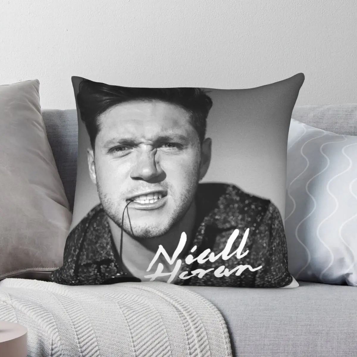 

Sevennal Niall Pillowcase Polyester Linen Velvet Creative Zip Decor Home Cushion Case