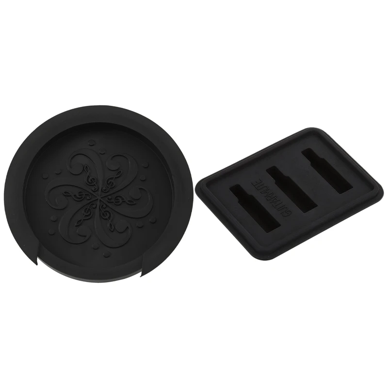 

1 Pcs Acoustic Guitar Sound Hole Cover Block Plug Screeching Halt & 1 Pcs Ballads Acoustic Classical Guitar Mute Pad