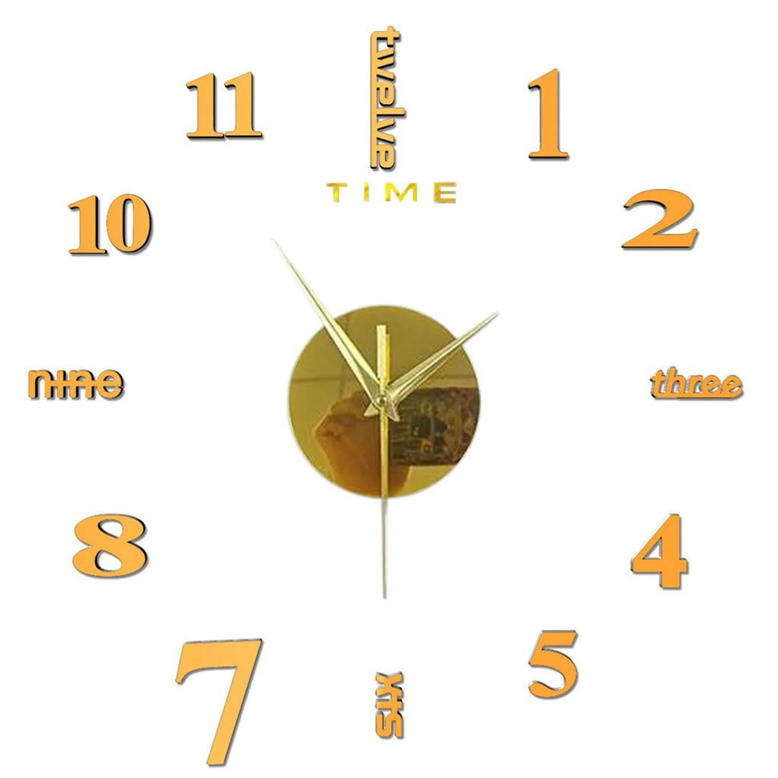 

3D Wall Clock Mirror Wall Stickers Creative DIY Wall Clocks Removable Art Decal Sticker Home Decor Living Room Quartz Needle Hot
