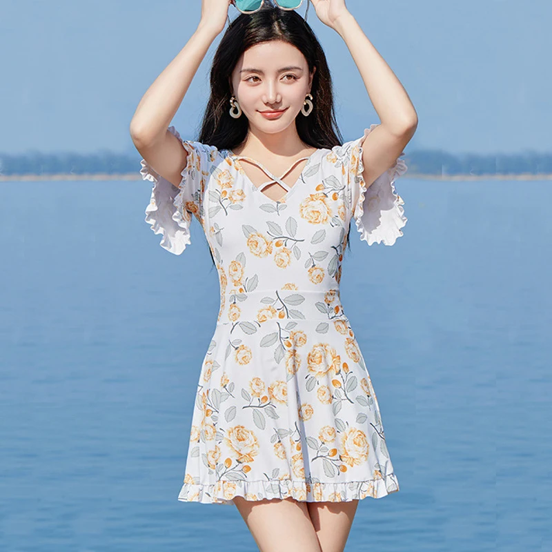 New Arrival Women Swimwear Two Piece Swimming Suit Separate Swimsuit 2023 Boxer Bottom Bathing Suit Beach Dress Beachwear