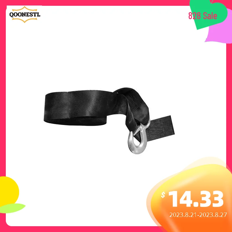 

Автомобильные черные запасные части с безопасным крючком, ремешок для лебедки, трейлера, буксировочный трос, Портативный полиэстер