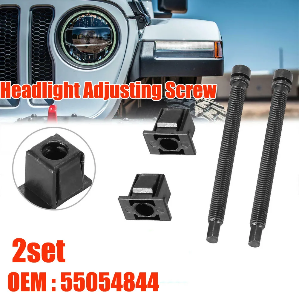 

2 X Car Headlight Lamp Adjusting Screw For Jeep Wrangler 1987-1995 YJ 55054844 Headlight Adjusting Screw